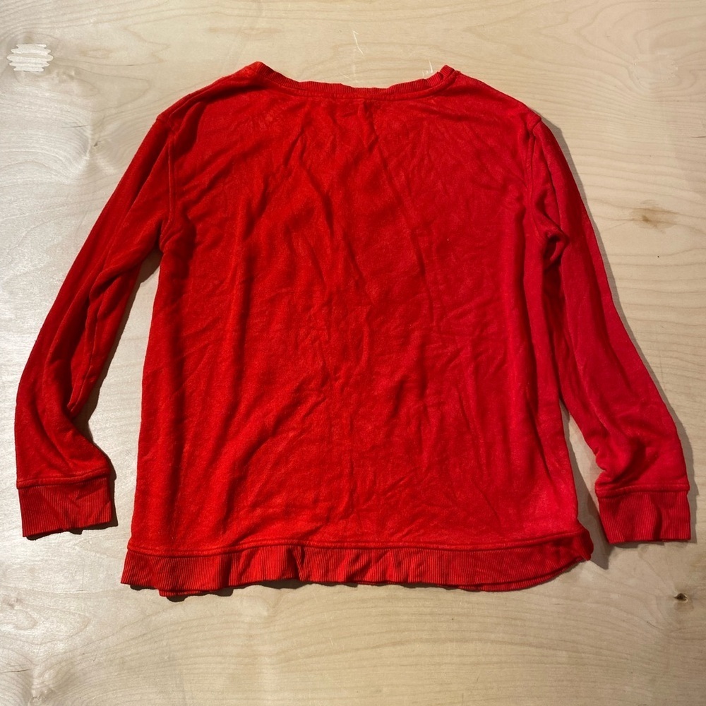 Jane & Delancey Red Gingerbread Long Sleeve Shirt Medium NI - Picture 6 of 7